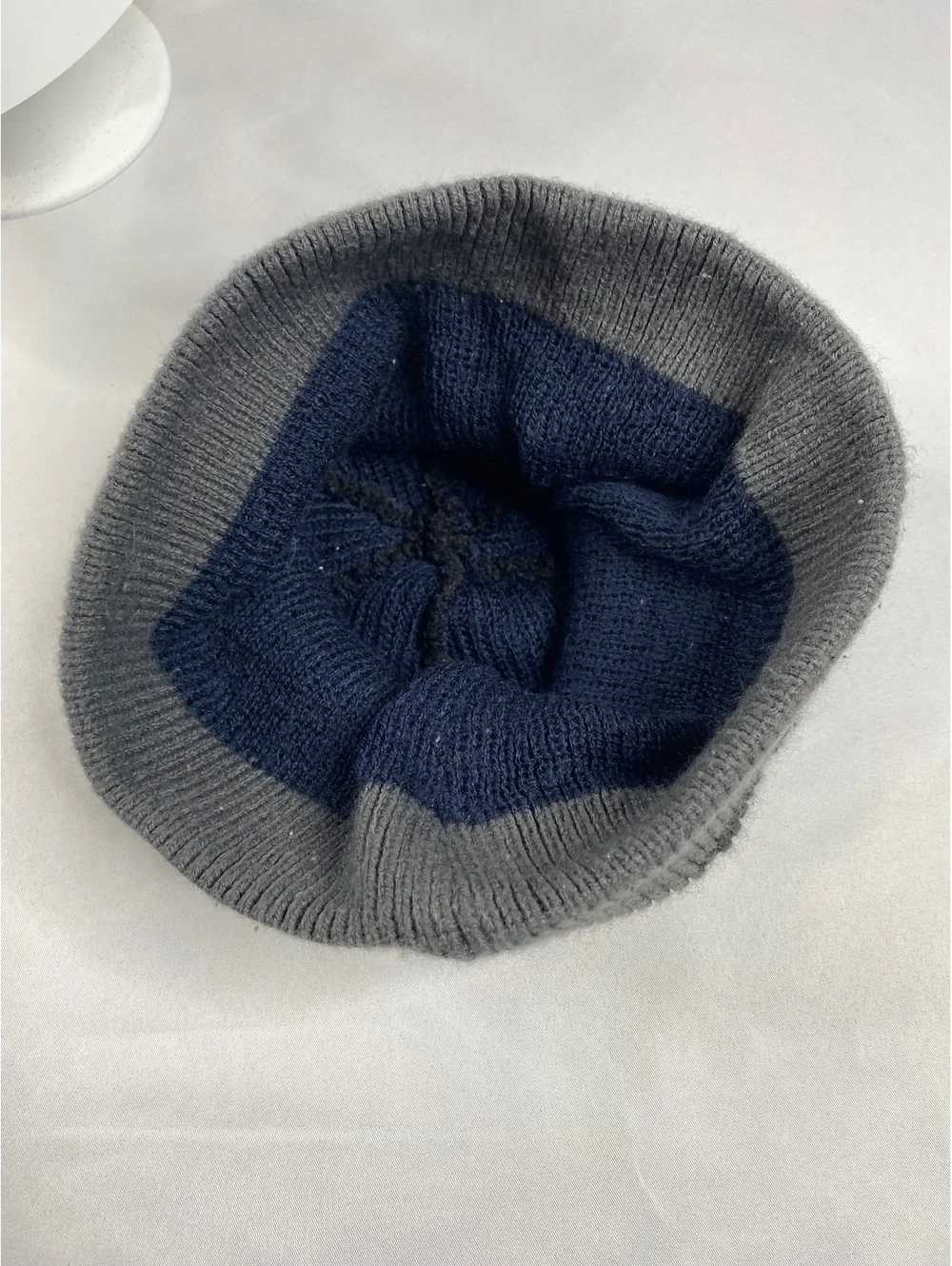 Unbranded Men's Black and Gray Ribbed Knit Beanie Hat Winter